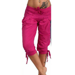 Distressed Cropped Trousers – Cotton Spandex Cold Wash Casual