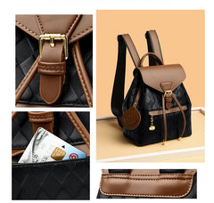 Women's Leather Backpack – 15" Laptop Sleeve School Travel Bag