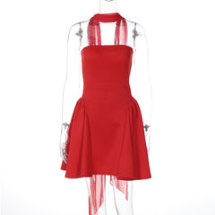 Bodycon Tube Dress – Back Zipper Mini Party Dress Women