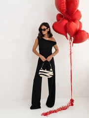 Side-Zip Jumpsuit – Adjustable Straps Polyester Spandex Cold Wash