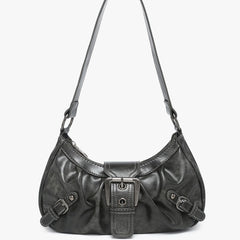 Women's Vintage Two-Tone Leather Bag – Medium Satchel Shoulder