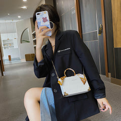Small Square Chain Bag – Synthetic Leather Shoulder Carry Only