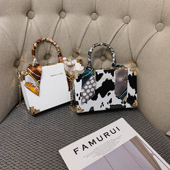 Small Square Chain Bag – Synthetic Leather Shoulder Carry Only