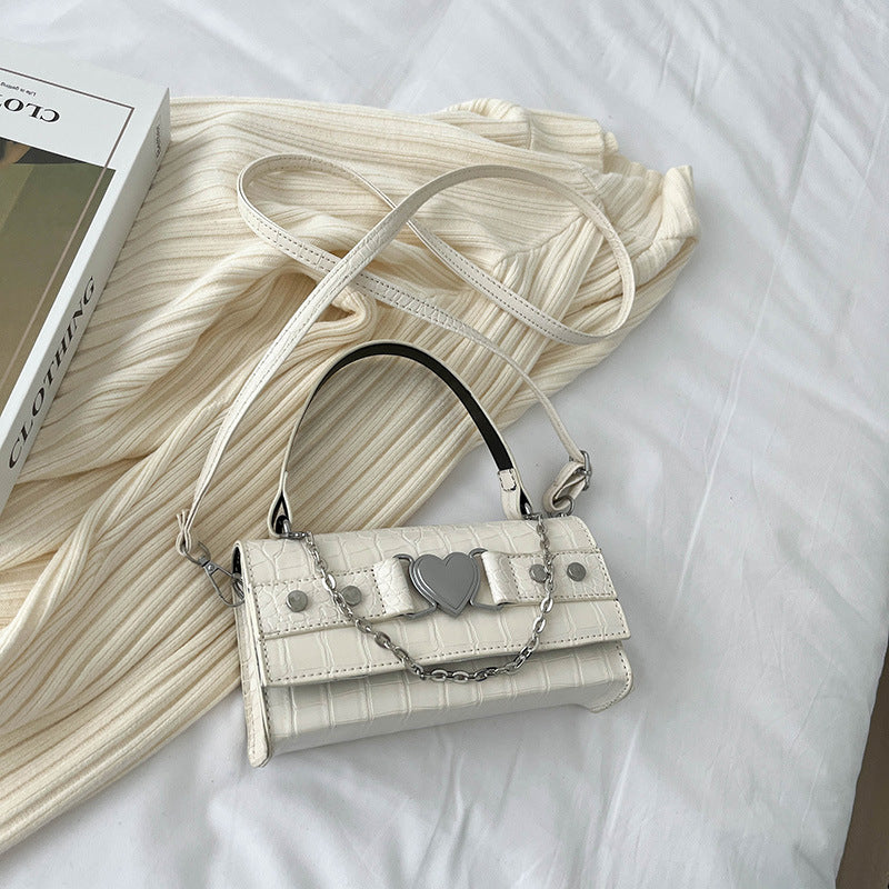 Chain Strap Crossbody Bag – Faux Leather Mini Shoulder Bag