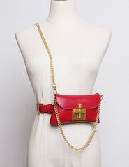 Mini Belt Bag – Chain Strap Vegan Leather Fits iPhone Pro Max