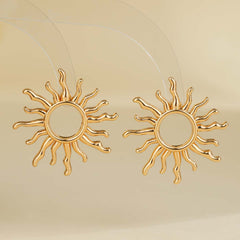 Sunflower Stud Earrings – Nickel-Free Alloy Hypoallergenic Everyday