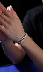 Moissanite Bracelet – Lab-Created Gem S925 Sterling Silver