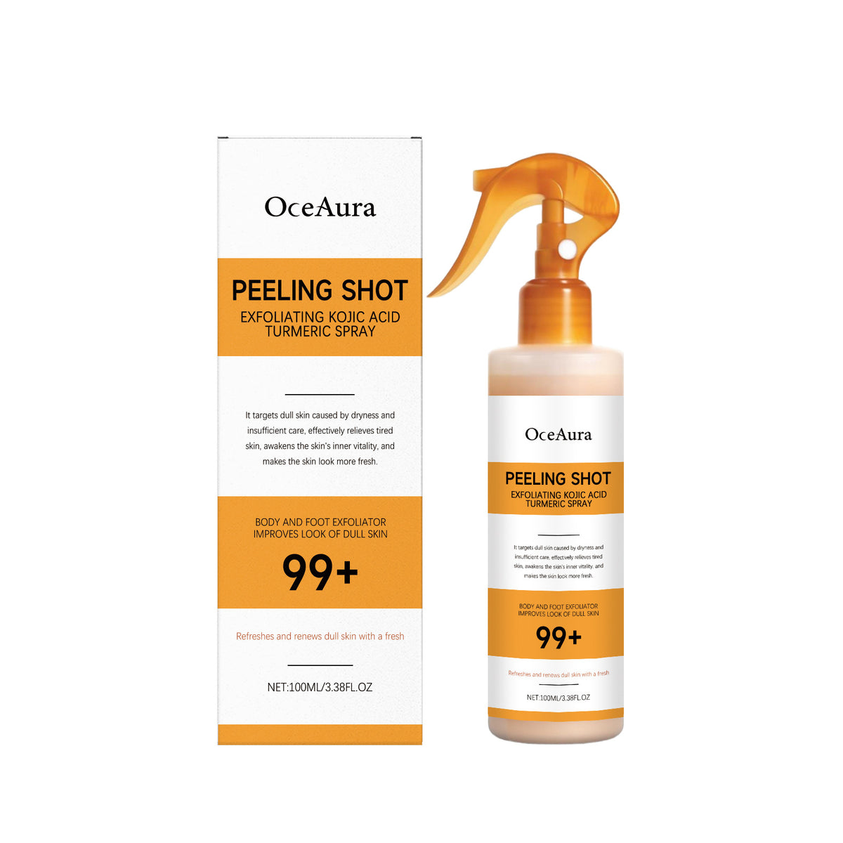 Kojic Acid Brightening Spray – 1% Turmeric Extract Facial Mist 4oz