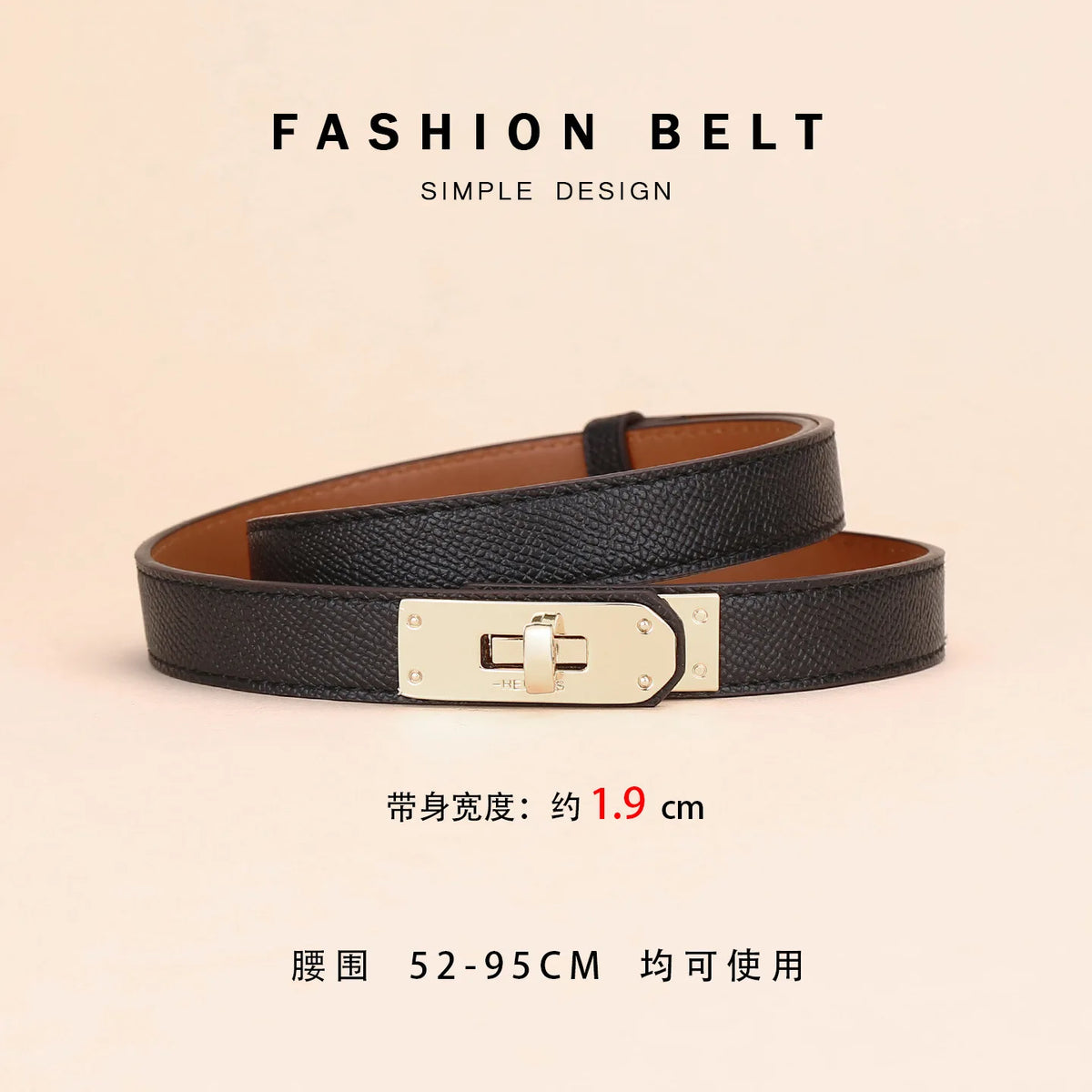 Women's Thin Leather Belt – Elegant Alloy Buckle Casual & Business Belt