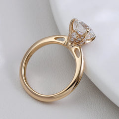 Custom 1.5CT Lab Diamond Solitaire Ring - 10K/14K Gold Engagement Band