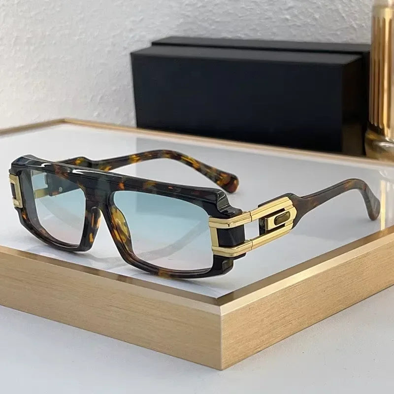 High-Quality Acetate Square Sunglasses – UV400 Vintage-Inspired Luxury Eyewear