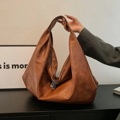 Large Black Leather Hobo Bag - Soft Crossbody Shoulder Tote for Women