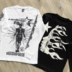 HS Victory Thermal Long Sleeve T-Shirt – Oversized Fit with Bold Logo