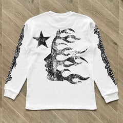 HS Victory Thermal Long Sleeve T-Shirt – Oversized Fit with Bold Logo