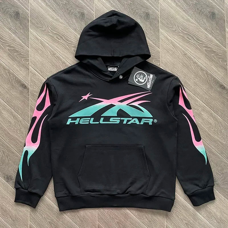 HS Sport Oversized Sports Hoodie – Bold Logo with Gradient Print