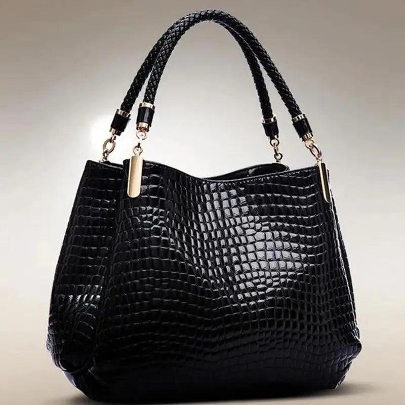 Crocodile Print Large Tote Bag Women - Daily Commute Shoulder Handbag with Bright Face Design