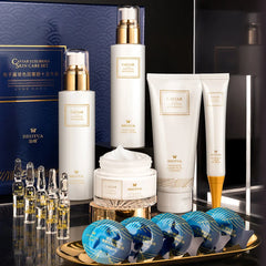 Caviar Essence Serum Set – 15pc Korean Skincare Kit with Gift Box