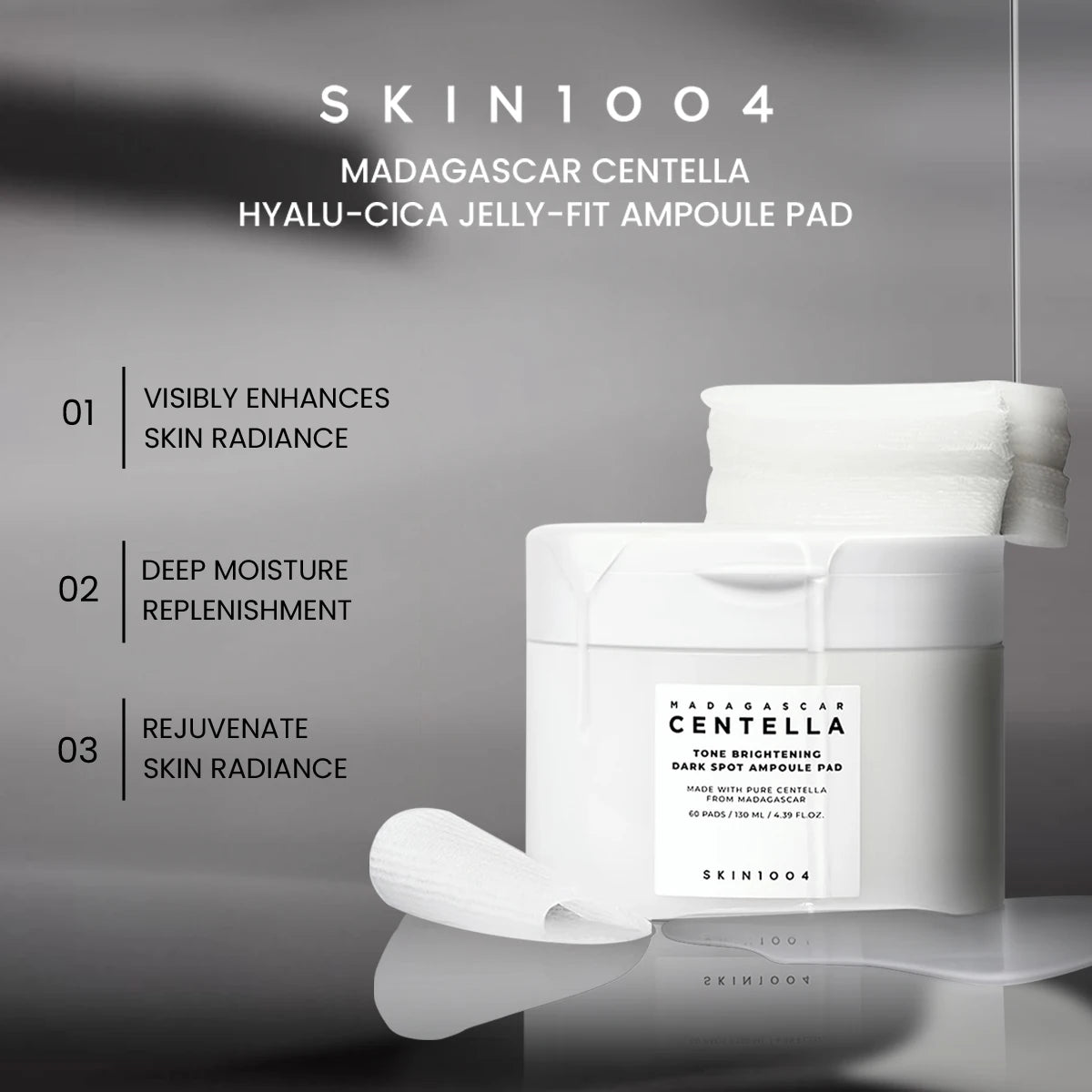 SKIN1004 Centella Toner Pads – 70ct Madagascar Extract Korean Skincare
