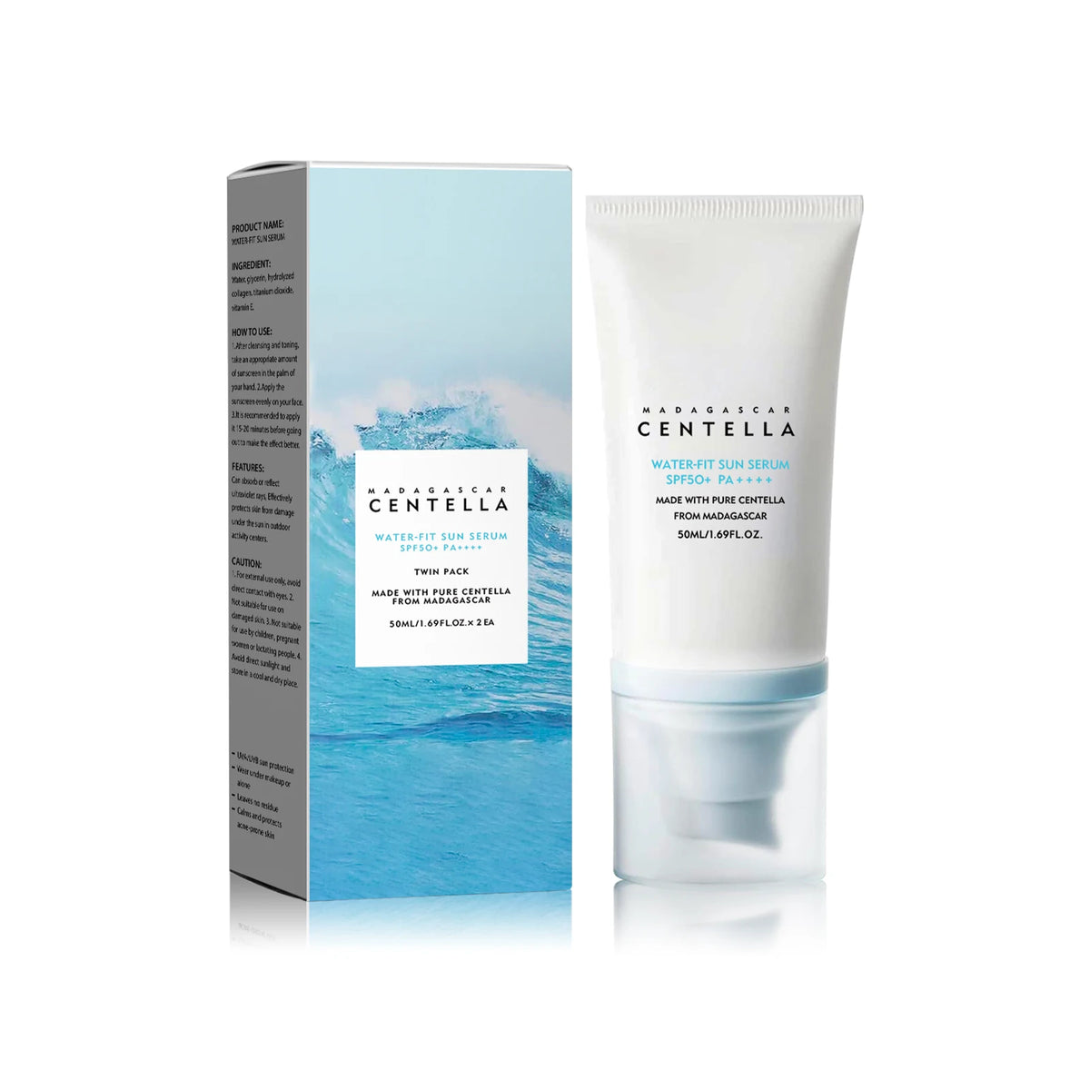 Broad Spectrum SPF50 Sunscreen – Centella 50ml Water Resistant 80min