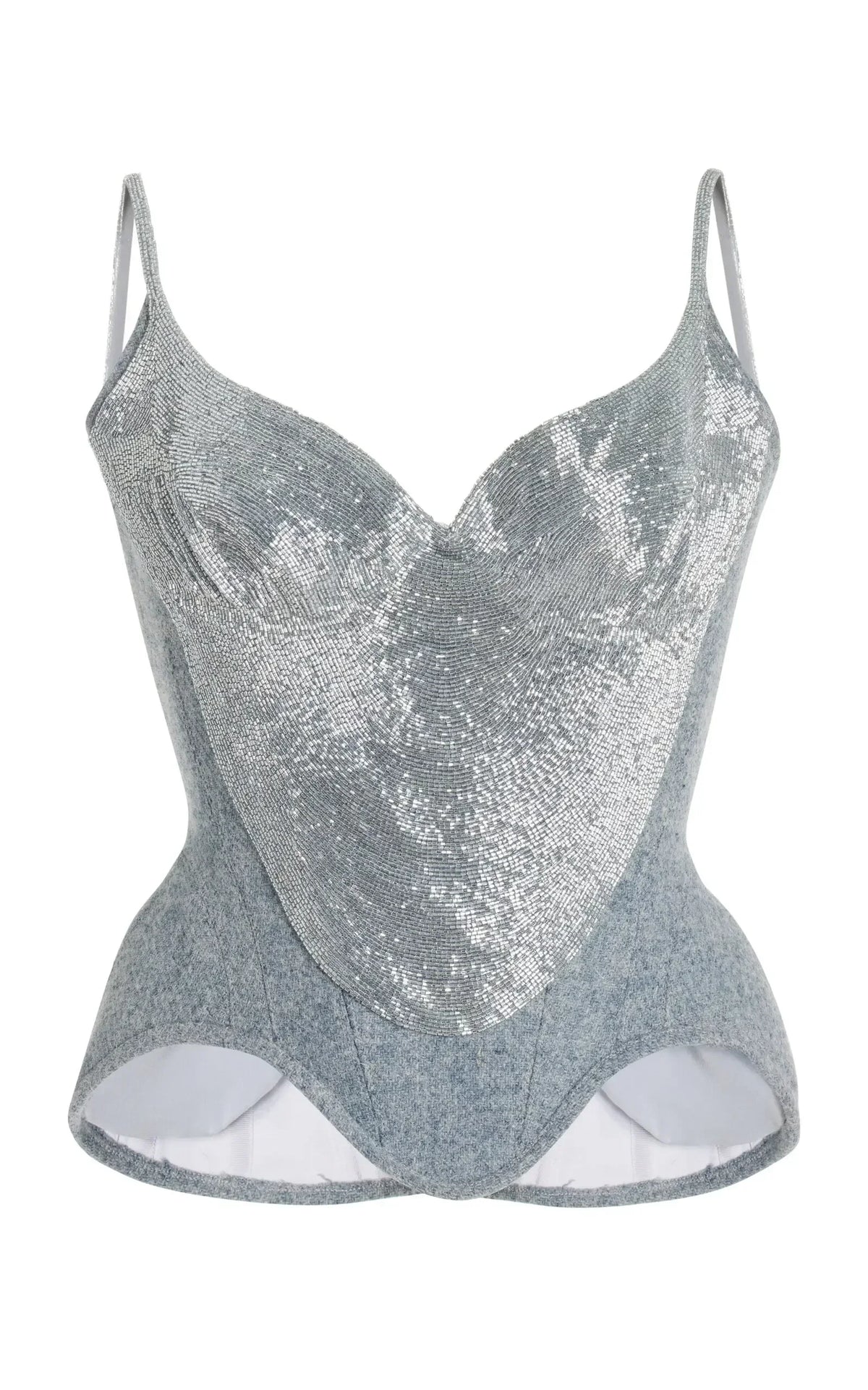 Sequin Patchwork Halter Top – Belted Waist Cincher Street Style Vest