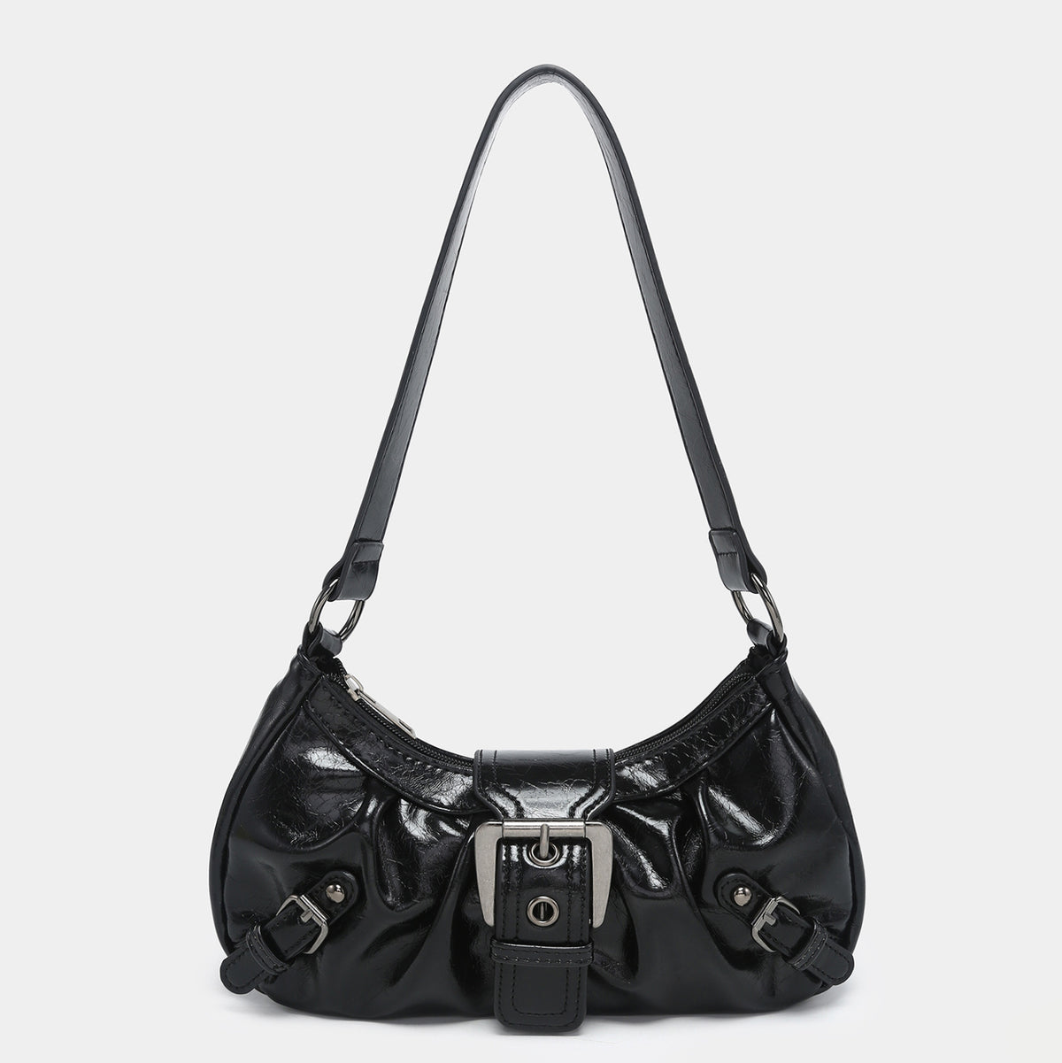 Women's Vintage Two-Tone Leather Bag – Medium Satchel Shoulder